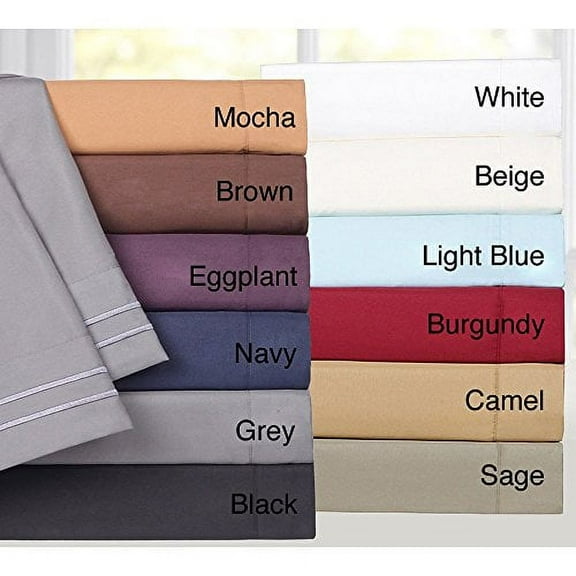 Bed Bath n more Embroidered 4-piece Bed Sheet Set Camel One Pillow Queen