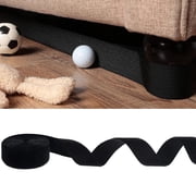 Bed Blockers for Pets, Under Couch Blocker, Under Couch Blocker, Adjustable Elastic Strap Barrier to Prevent Toys and Items From Going Under Furniture, Under Bed Blocker Gap Bumper for Pets, Black