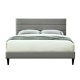 thumbnail image 1 of Bed In A Box With Socket, Gray Fabric Channel Headboard, 80in Deep X 58.5in Wide 42.5in High, 68lb Full Sized Charging, 80" D 58.5" W 42.5" H, 68 Lb Weight, 1 of 2