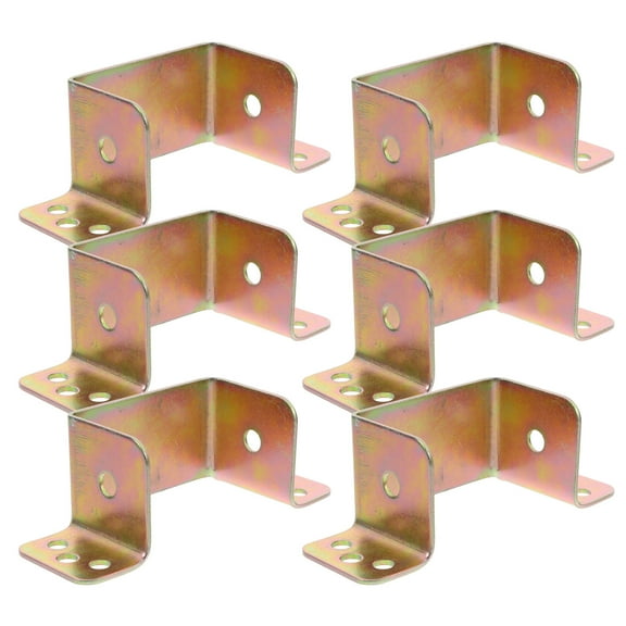 Bed Bracket 6 Pcs Furniture Accessories Bed-rail Hardware Frame Hardwares Brackets Slats Risers Heavy Duty Iron