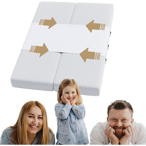 Bed Bridge Twin to King, Split King Gap Filler for Adjustable Bed with Metal Buttons and Fixing Straps, Extra Long Bed Converter for Couples, Guests & Families