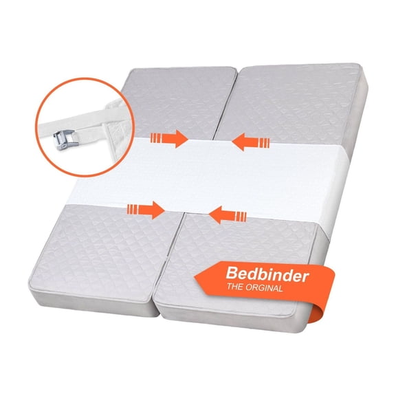 Bed Bridge for Split King, 100 Extra Long Mattress Gap Filler - Couples, Guests- Secure Fixing Straps , Metal Buttons