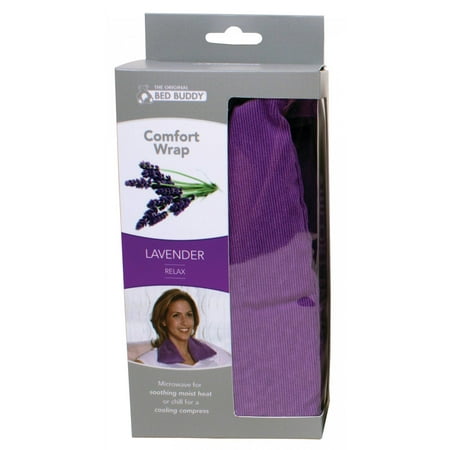 Bed Buddy Heated Aromatherapy Neck Wrap, Lavender Scented - Microwavable Hot & Cold Therapy for Sore Muscles, Stress Relief, and Relaxation - Soft Plush Fabric with Lavender