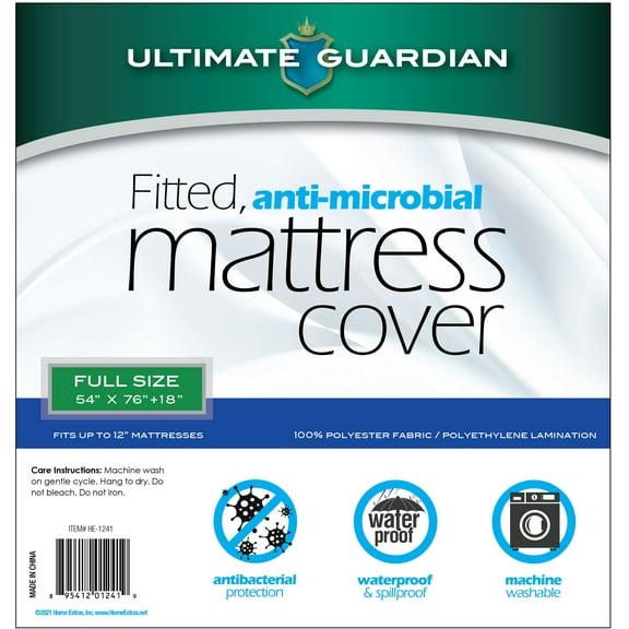 Bed Bug Anti-microbial Fitted Waterproof Mattress Cover Protector