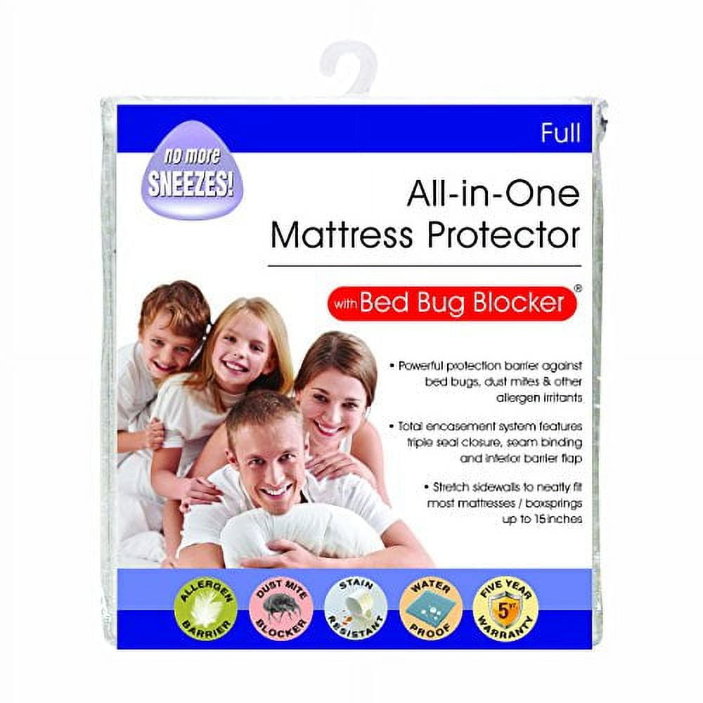 Bed Bug Blocker Hypoallergenic All In One Breathable Full Mattress