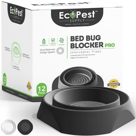 Bed Bug Blocker (Pro) Interceptor Traps — 12 Pack | Interceptors, Monitors, and Detectors for Bed Bugs