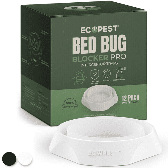 Bed Bug Blocker (Pro) Interceptor Traps — 12 Pack | Interceptors, Monitors, and Detectors for Bed Bugs