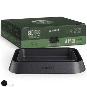 Bed Bug Blocker (XL) Interceptor Traps — 4 Pack | Extra Large Interceptors, Monitors, and Detectors for Bed Bugs