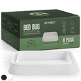 thumbnail image 1 of Bed Bug Interceptors (White) | Bed Bug Blocker (XL) Traps for Bed Legs — 8 Pack | Extra Large Interceptor, Monitor, Detector, and Trap for Bed Bugs, 1 of 14