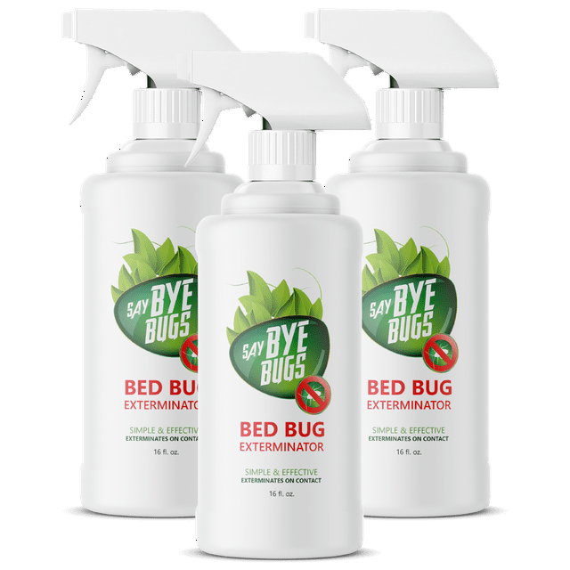 Bed Bug Killer. Say Bye Bugs. NonToxic, Kill on Contact Spray. New