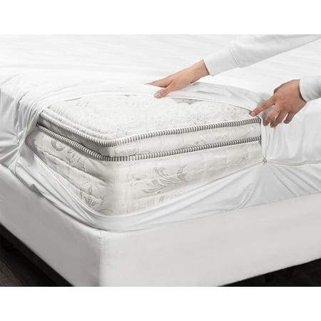 Bed Bug Mattress Protecor Zippered Cover Twin-100% Waterproof Encasement and Noiseless Up to 14"
