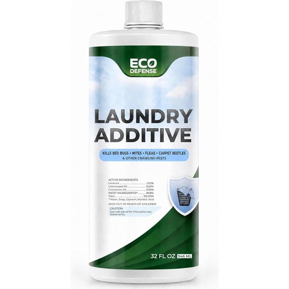 Bed Bug, Mite & Flea Treatment Laundry Additive Killer Bug Detergent Plant-Based, Child Pet Friendly Solution
