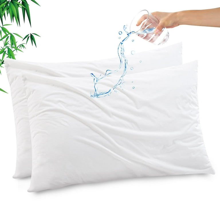 2-Pack, deals Hypoallergenic Pillow Case Cover, Zippered Design to Prevent Bedbugs