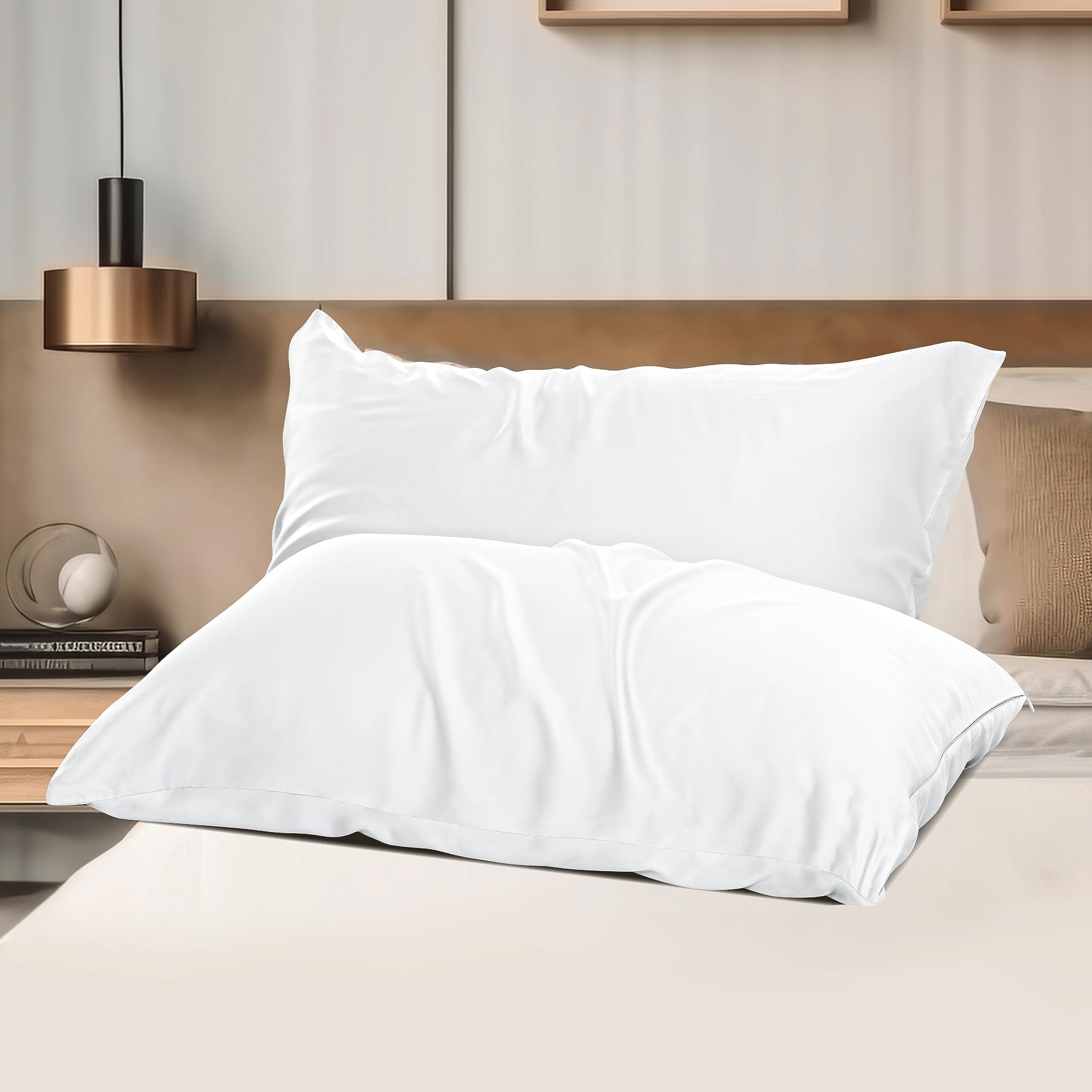 Bed Bug Pillow Protectors, Waterproof Hypoallergenic Covers, Zippered