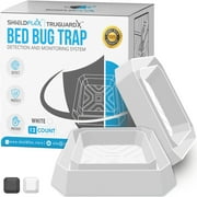 Bed Bug Trap   12 Pack | TruGuard X Bed Bug Interceptors White | Eco Friendly Bed Bug Traps for Bed Legs | Insect Detector, Interceptor, and Monitor for Pest Control and Treatment