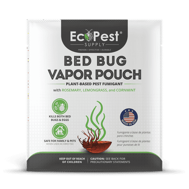 Bed Bug Vapor Pouch | Natural Bedbug Killer for Treating Luggage, Mattress, Beds, Couches, and More | Home Pest Fumigant and Fogger for Indoor Treatment of Bed Bugs | Kills Bed Bugs and Eggs