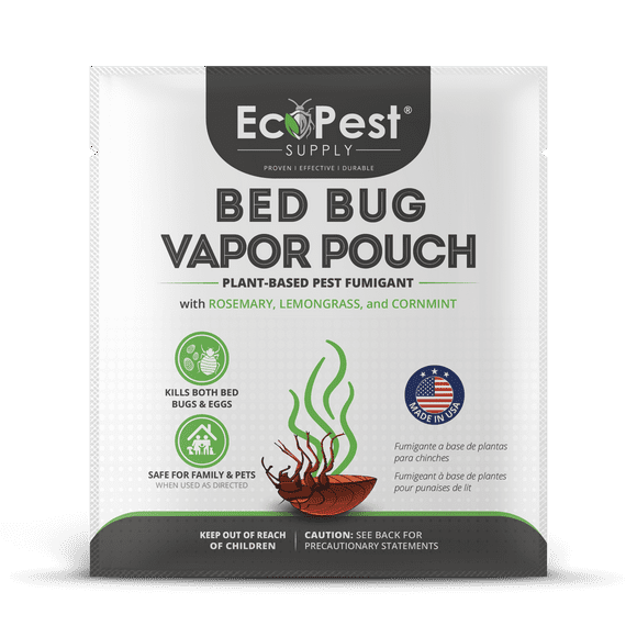 Bed Bug Vapor Pouch | Natural Bedbug Killer for Treating Luggage, Mattress, Beds, Couches, and More | Home Pest Fumigant and Fogger for Indoor Treatment of Bed Bugs | Kills Bed Bugs and Eggs