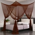 thumbnail image 1 of Bed Canopy,Canopy Bed Curtains Bed Drapes for Full Queen King Size Bed,Mosquito Net Bed Curtains for Patio Indoor Outdoor Net,Black Bed Canopy Curtains for Gothic,Halloween Decoration, 1 of 5