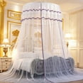 thumbnail image 1 of Bed Canopy Lace Mosquito Net For Girls, Tent Mesh Canopies Lace Dome Curtain Drapes Home & Travel, 120*270*1200Cm - white, 1 of 5