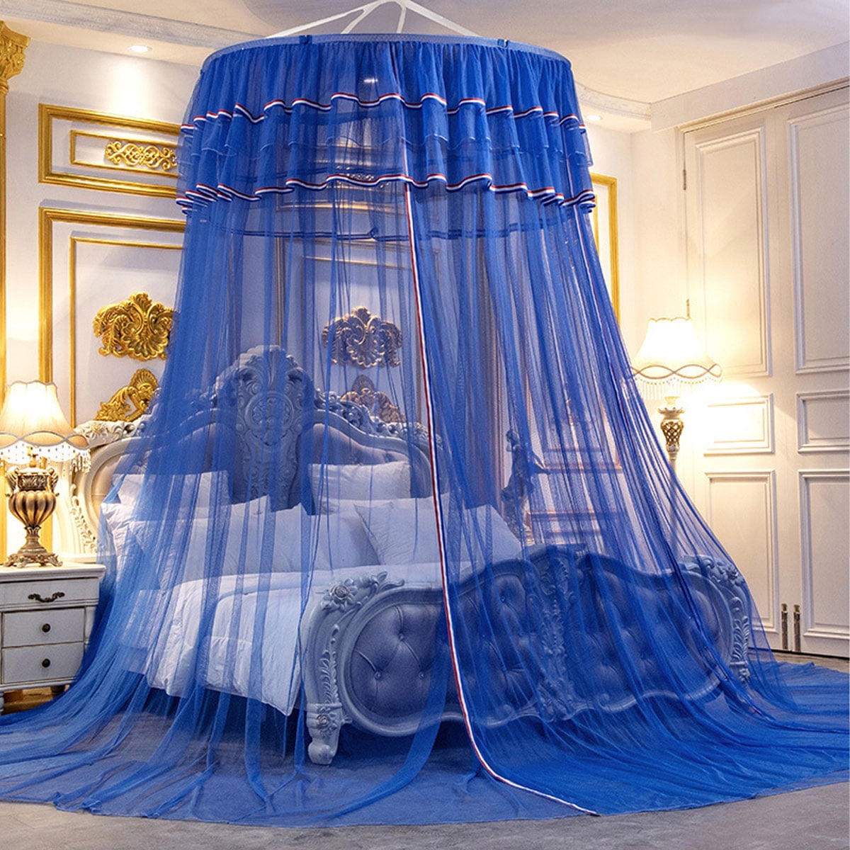 Bed Canopy Lace Mosquito Net for Girls, Tent Mesh Canopies Lace Dome