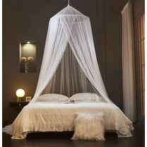 Bed Canopy Mosquito Net for Bed,Canopy Bed Curtains for Twin Full Queen King Size Bed,Dome Mosquito Netting Bed Tent for Indoor Outdoor,White