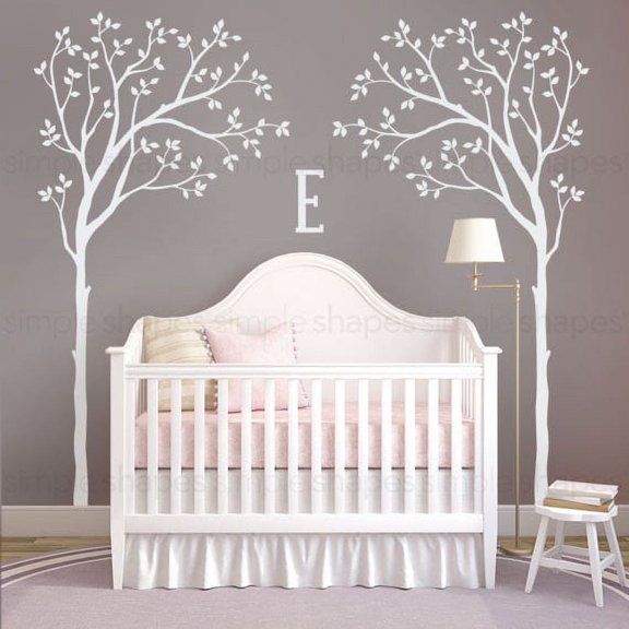 Bed Canopy Tree Wall Decals - White