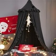 thumbnail image 1 of Bed Canopy for Girls,Princess Round Dome Dreamy Mosquito Net Bedding Girls Room Castle Play Tent Hanging House Decor Reading Nook Canopies (Black), 1 of 14