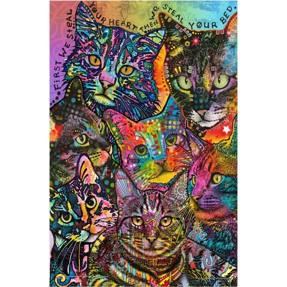 Bed Cats by Dean Russo Mini Poster - 11" x 17"