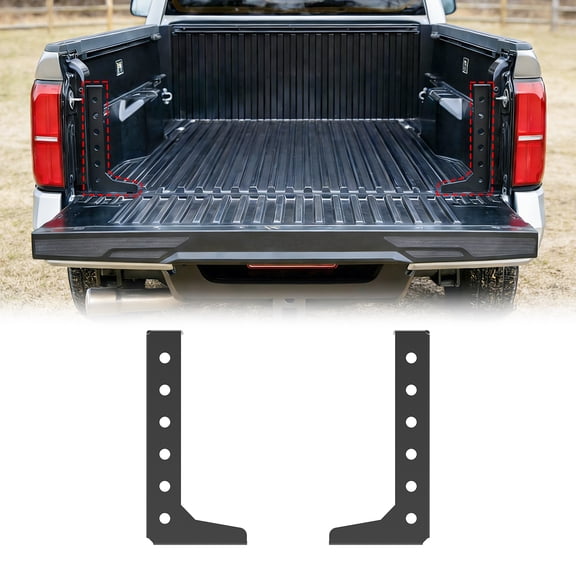 Bed Channel Stiffener L-Shaped Mount Bracket for Toyota Tacoma 2024-2026, Heavy Duty Steel Material