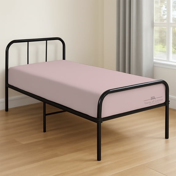 Bed Cot Fitted Sheet - 25" x 75" Blush Solid - 1 Qty Cot Fitted Sheet Only - Cot Size Mattress 4"-8" Deep - Perfect for Narrow Twin/Cot Size/Rv Bunk/Guest Bed/Camping Cot