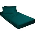 thumbnail image 1 of Bed Cot Fitted Sheet - 25" x 75" Teal Solid - 2 Qty Cot Fitted Sheet Only - Cot Size Mattress 4"-8" Deep - Perfect for Narrow Twin/Cot Size/Rv Bunk/Guest Bed/Camping Cot, 1 of 6