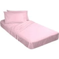 thumbnail image 1 of Bed Cot Fitted Sheet - 30" x 75" Light Pink Solid - 2 Qty Cot Fitted Sheet Only - Cot Size Mattress 4"-8" Deep - Perfect for Narrow Twin/Cot Size/Rv Bunk/Guest Bed/Camping Cot, 1 of 6
