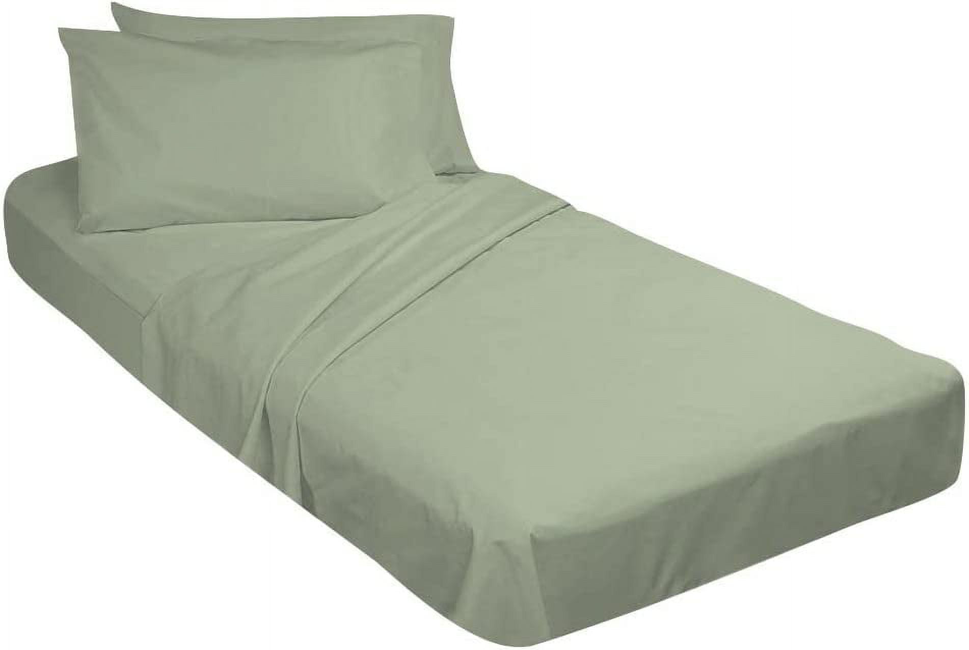 Bed Cot Fitted Sheet 30" x 75" Light Sage Solid 1 Qty Cot Fitted