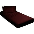 thumbnail image 1 of Bed Cot Fitted Sheet - 30" x 75" Wine Solid - 2 Qty Cot Fitted Sheet Only - Cot Size Mattress 4"-8" Deep - Perfect for Narrow Twin/Cot Size/Rv Bunk/Guest Bed/Camping Cot, 1 of 6