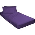 thumbnail image 1 of Bed Cot Fitted Sheet - 30" x 80" Purple Solid - 1 Qty Cot Fitted Sheet Only - Cot Size Mattress 4"-8" Deep - Perfect for Narrow Twin/Cot Size/Rv Bunk/Guest Bed/Camping Cot, 1 of 6