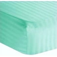 thumbnail image 1 of Bed Cot Fitted Sheet - 33" x 75" Aqua Stripe - 1 Qty Cot Fitted Sheet Only - Cot Size Mattress 4"-8" Deep - Perfect for Narrow Twin/Cot Size/Rv Bunk/Guest Bed/Camping Cot, 1 of 6