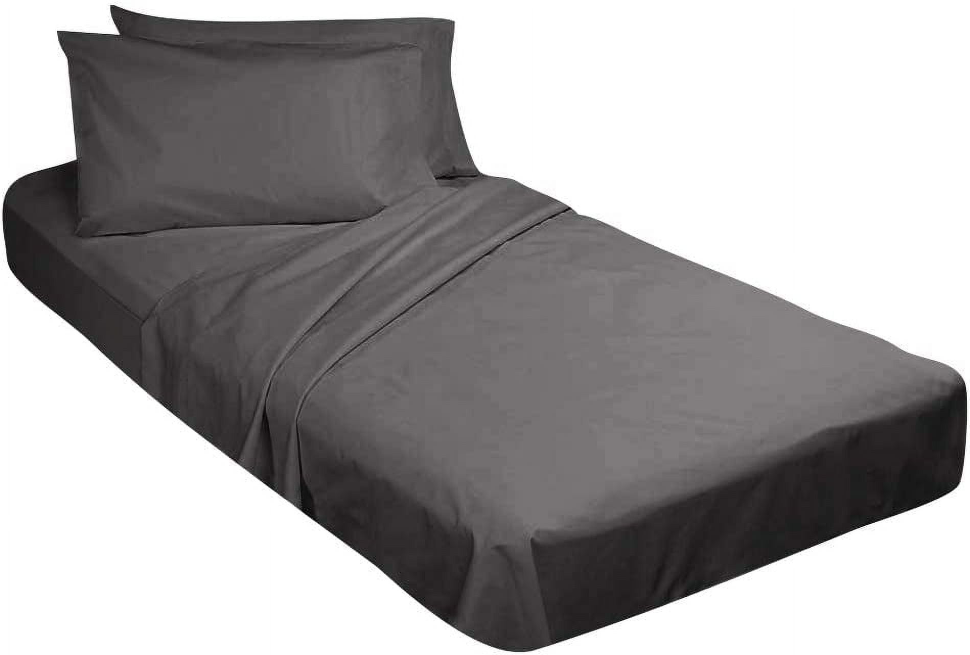 Bed Cot Sheets 30" x 80" Dark Grey Solid Sheets for Cot Bunk Bed