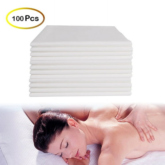Bed Cover 100 Pcs Disposable Bed Sheets Salon Nonwoven Bed Cover Massage Bed Sheets for Massage,Facial,Wax SPA Accessories by PAKASEPT