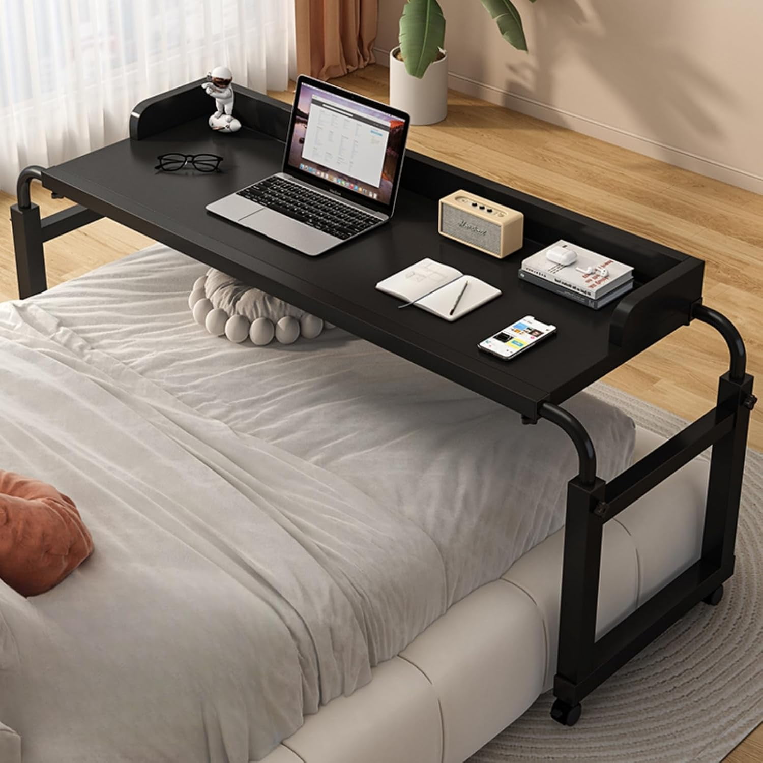 Bed Desk Over The Bed Table with Wheels Overbed Table Over The Bed Desk