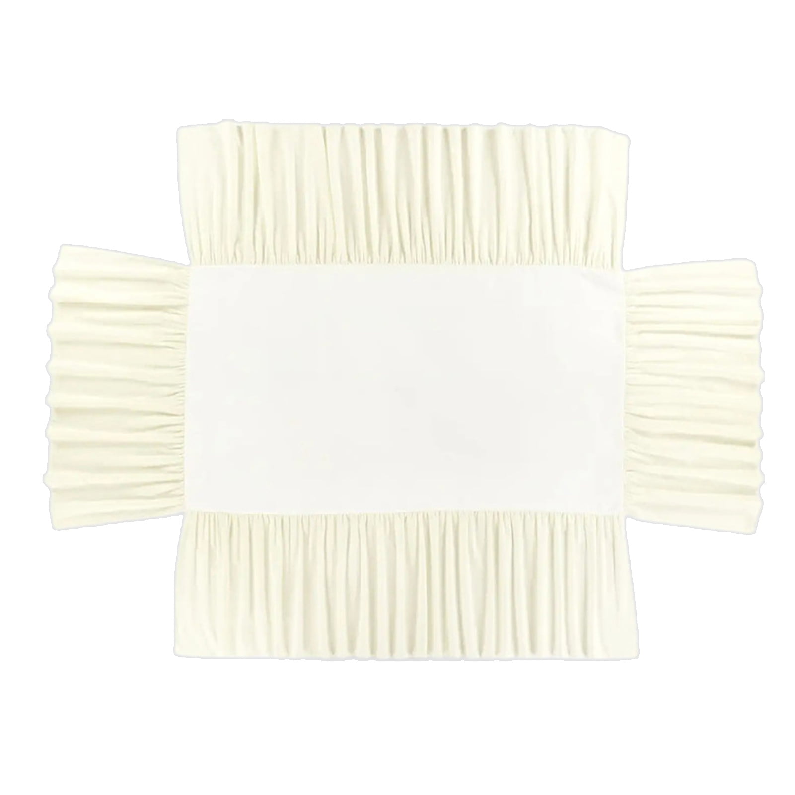 Krippen-Rock Mit Rüschen & Quasten - Weiße Bettgardine Für Babybett, Waschbar & Einfach Zu Montieren