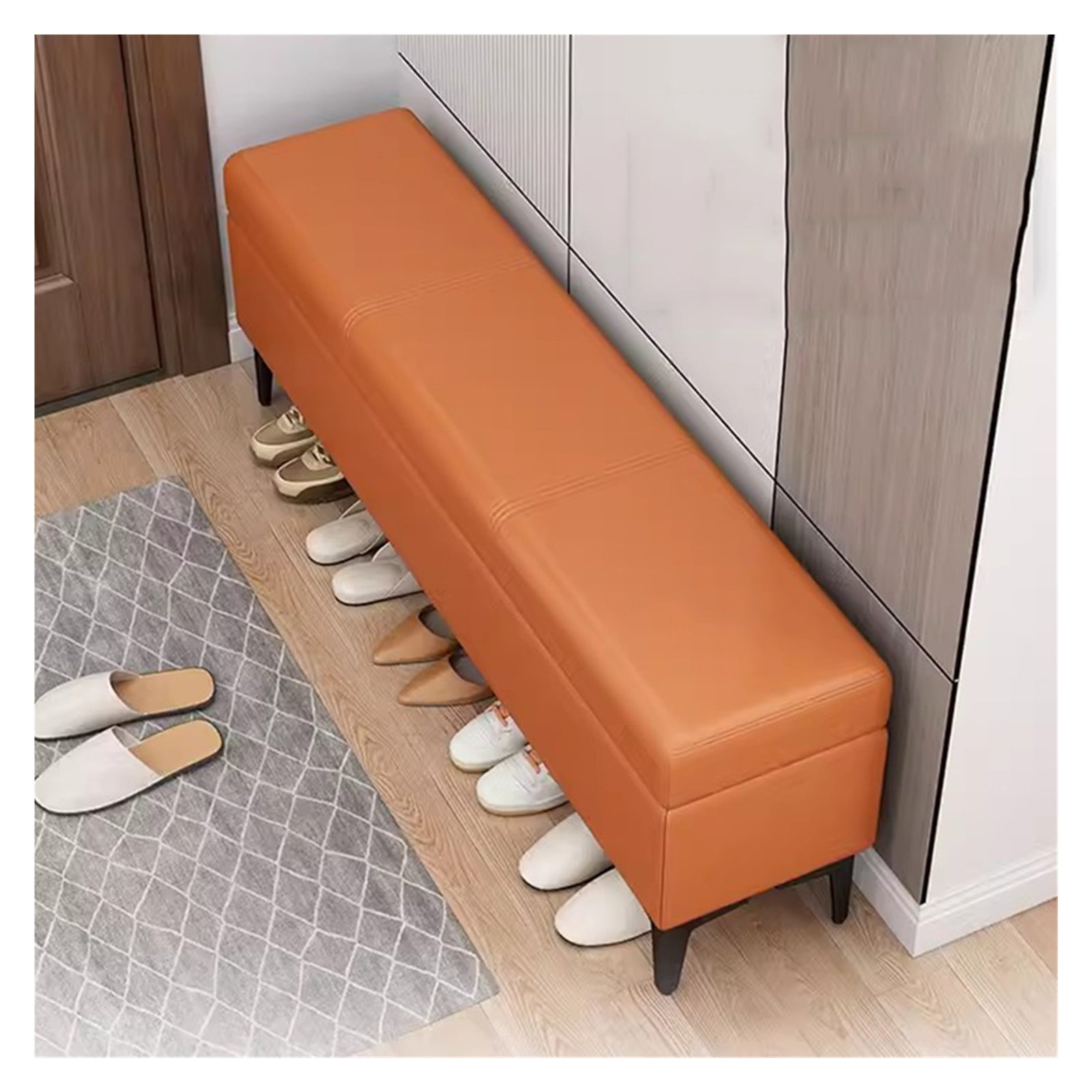 Bed End Storage Ottoman Bench for Bedroom,Upholstered Storage Bench ...