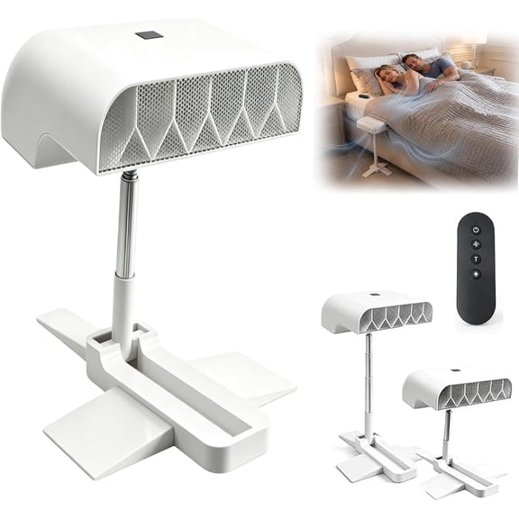 Bed Fan Under Sheets, Rechargeable Bed Cooling System With 5 Speeds Remote Control, Adjustable Height Mattress Fan For Under Blanket, Quiet Cordless Airflow For Hot Sleepers