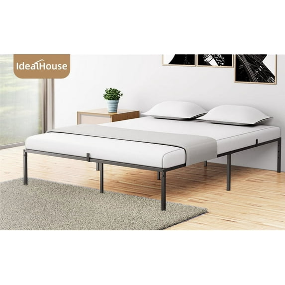 Bed Frame,Black Metal King Bed Frame,No Box Spring Needed Platform Bed Frame