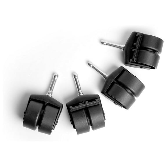 Bed Frame Caster Wheels (Set of 4) - Heavy Duty Nylon Replacement Casters with Brakes - Universal Fit for Beds, Furniture, & More