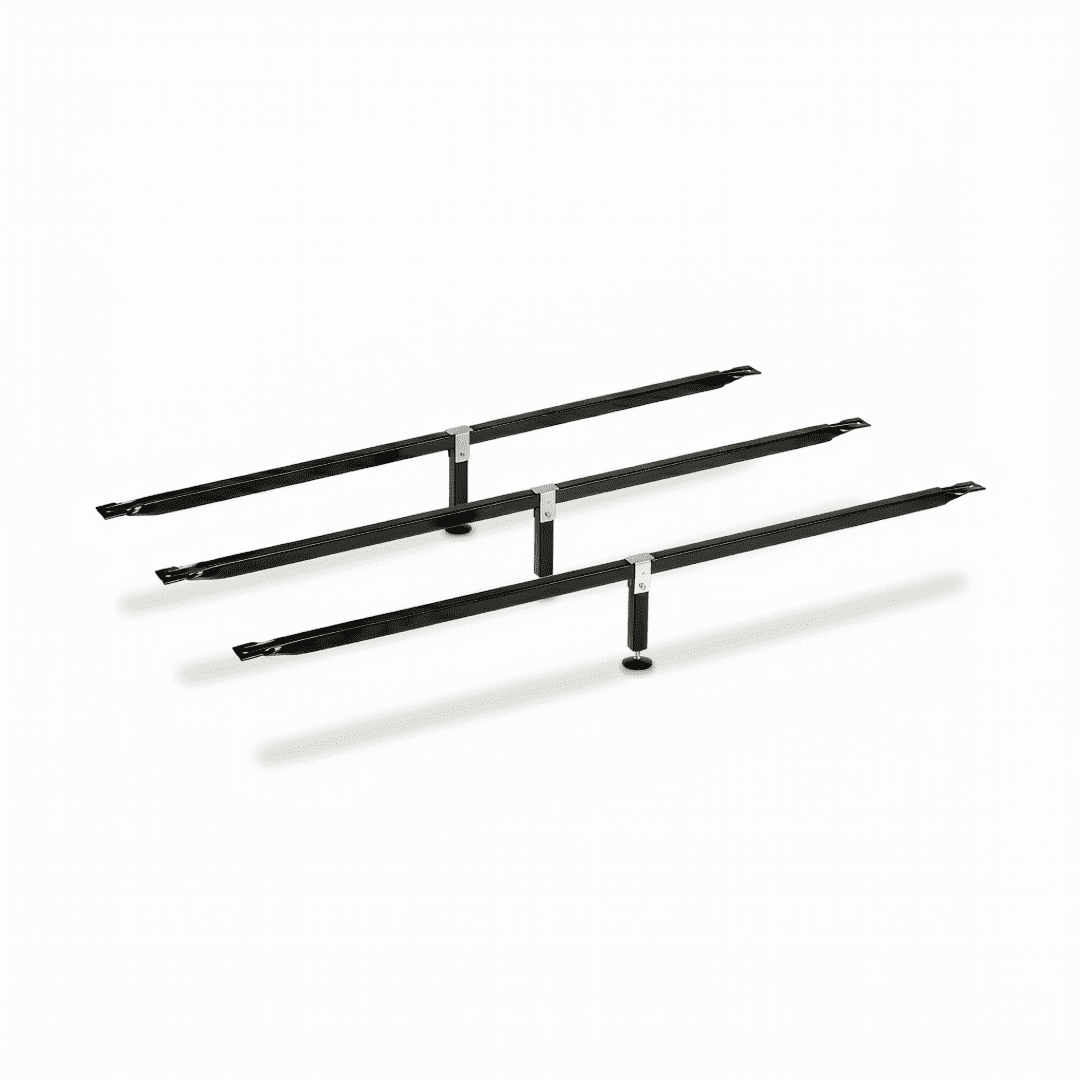 Bed Frame Center Support System – 3 Adjustable Steel Bars, 12 Legs ...