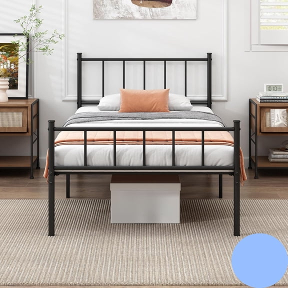 Bed Frame-Classic Metal Platform Bed Frame,Mattress Foundation with Steel Slat Support,Under Foundation Storage,No Box Spring Needed, Easy Assembly