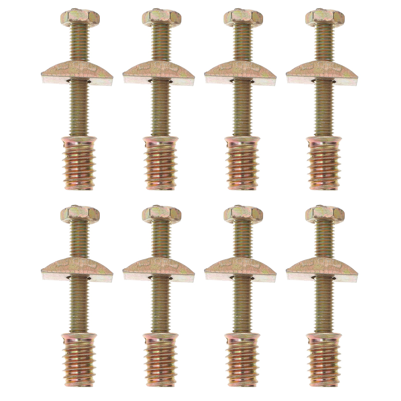 8 Sets Bed Frame Spare Parts Bed Frame Threaded Pin Nut Kit for Bed Crib