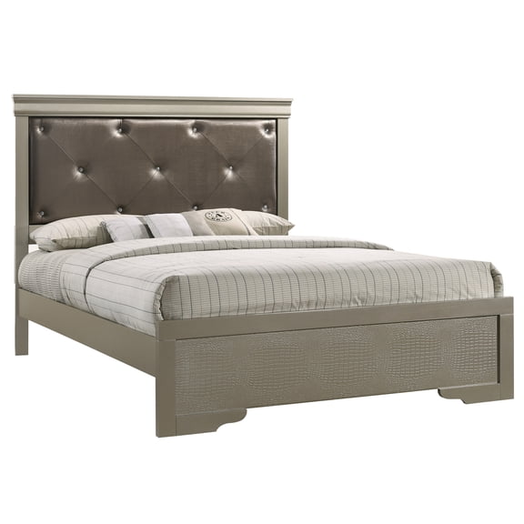 Bed Frame Elegantly Designed Transitional Queen Bed