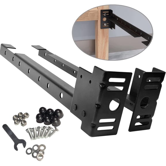 Bed Frame Footboard Extension Brackets Set, Footboard Extension Brackets Attachment Kit for Twin, Queen, King Full Size Beds