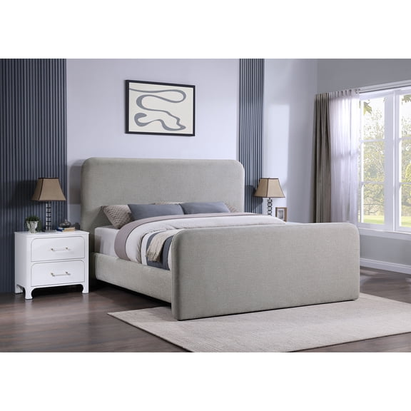 Bed Frame Kendra Grey Eastern King Platform Bed